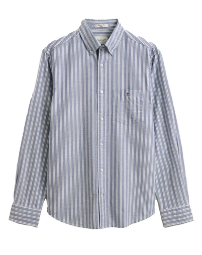 Gant - Regular Check Skjorte - College Blue 